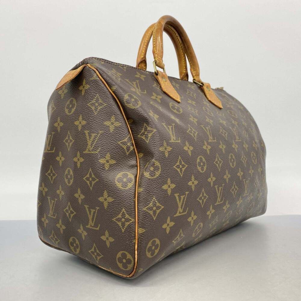 LOUIS VUITTON Brown Monogram Speedy 35 Bag - Picture 2 of 13